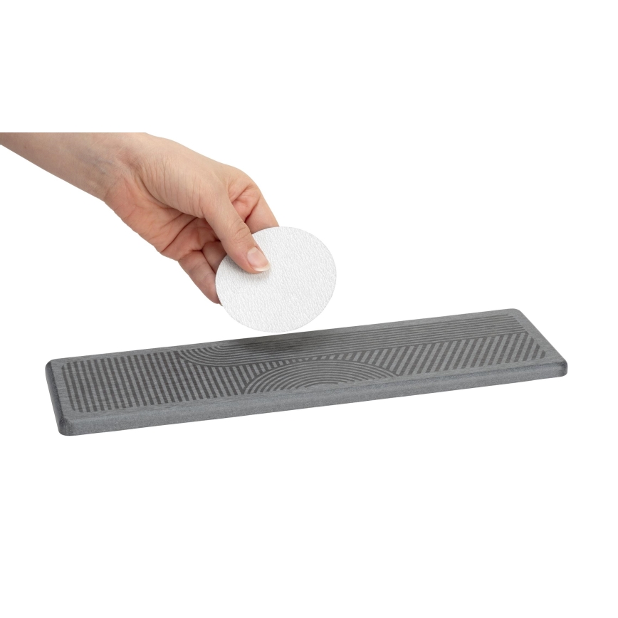WENKO 54957100 - Tappetino antigoccia DAMON 30x8 cm grigio
