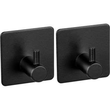 WENKO 55009100-Gancio BLACK OUTDOOR KITCHEN 4,5x4,5 cm acciaio inox/nero