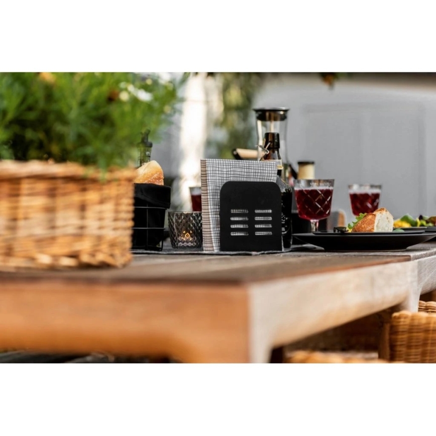 WENKO 55025100-Porta tovaglioli BLACK OUTDOOR KITCHEN 15x12,5 cm nero
