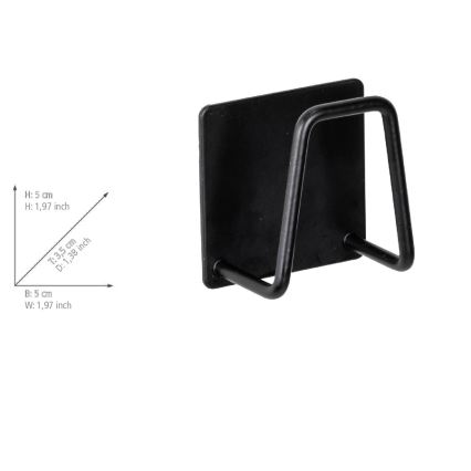 WENKO 55071100 - Supporto BLACK OUTDOOR KITCHEN 5x5 cm acciaio inox/nero