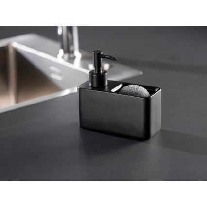 WENKO 55076100 - Dosatore di sapone BLACK OUTDOOR KITCHEN 14,5x14,3 cm nero