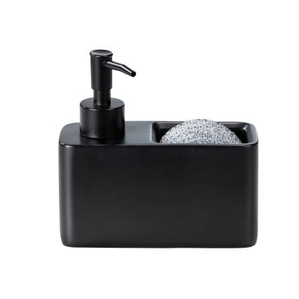 WENKO 55076100 - Dosatore di sapone BLACK OUTDOOR KITCHEN 14,5x14,3 cm nero