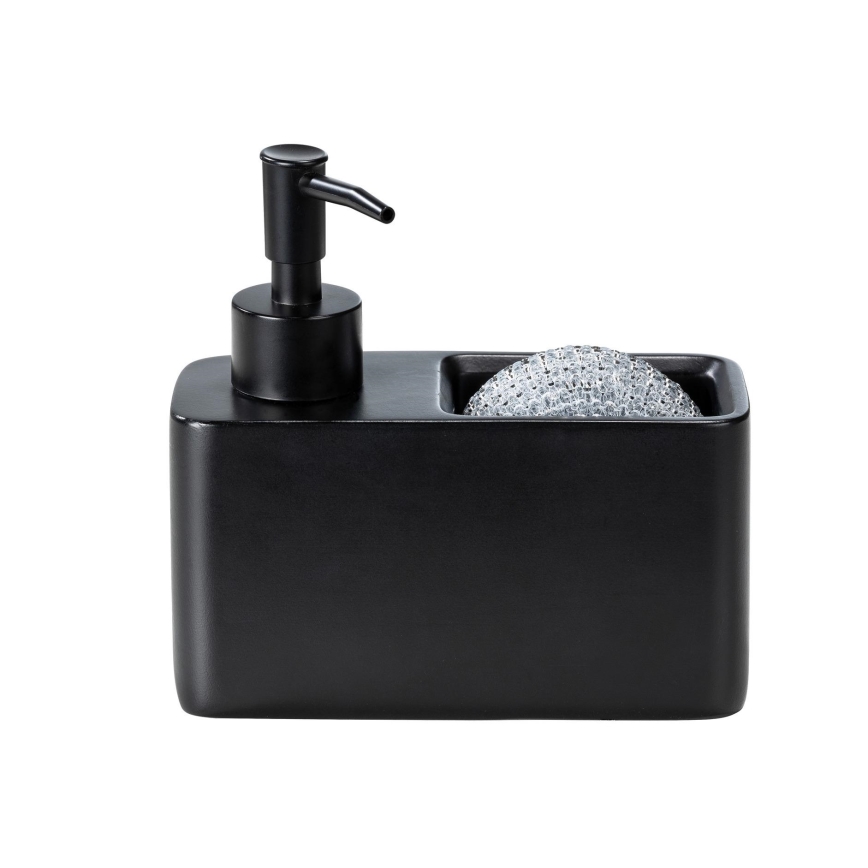 WENKO 55076100 - Dosatore di sapone BLACK OUTDOOR KITCHEN 14,5x14,3 cm nero