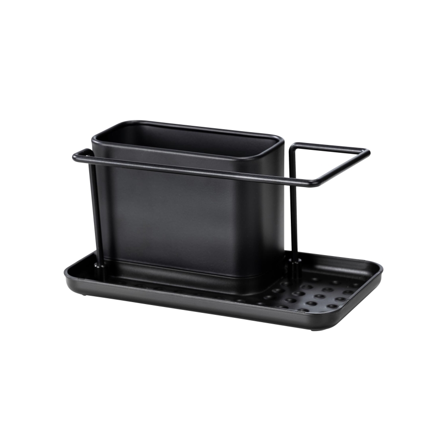 WENKO 55078100 - Organizer BLACK OUTDOOR KITCHEN 21x12 cm acciaio inox/nero