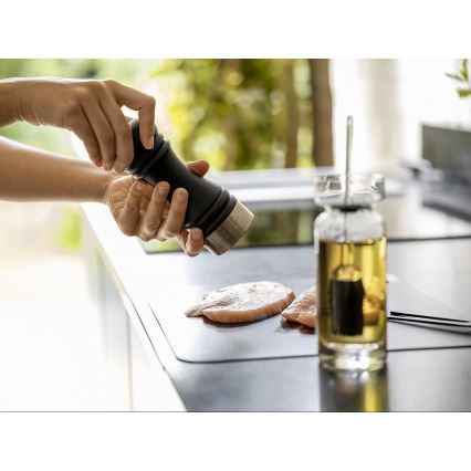 WENKO 55082100-Macina sale BLACK OUTDOOR KITCHEN 5x17,5 cm argento/nero/bianco