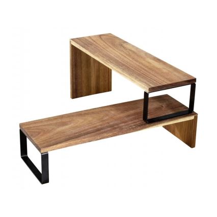 WENKO 55097100-Mensola BLACK OUTDOOR KITCHEN 36x16 cm marrone/nero