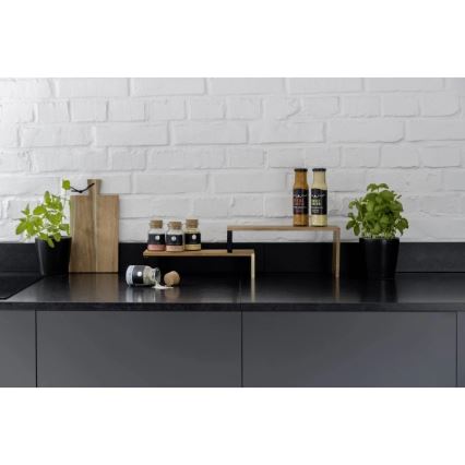 WENKO 55097100-Mensola BLACK OUTDOOR KITCHEN 36x16 cm marrone/nero