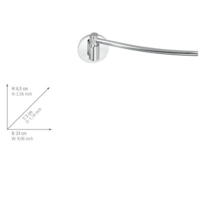 WENKO 5639100 - Porta strofinacci TURBO-LOC KÜCHE 23 x 6,5 cm acciaio inossidabile/argento