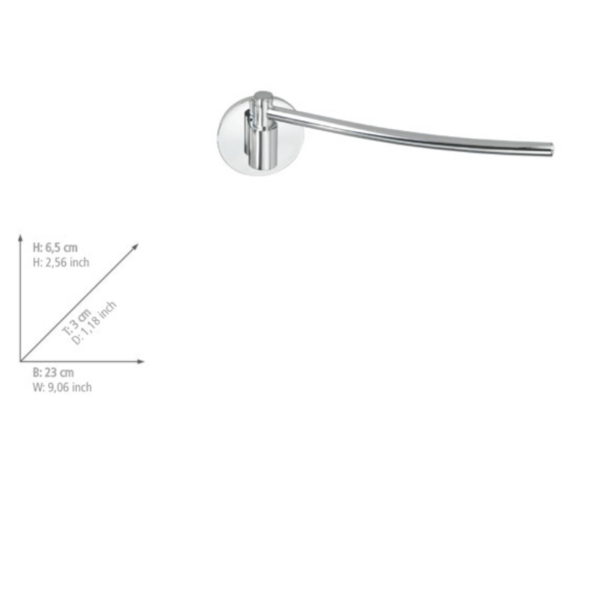 WENKO 5639100 - Porta strofinacci TURBO-LOC KÜCHE 23 x 6,5 cm acciaio inossidabile/argento