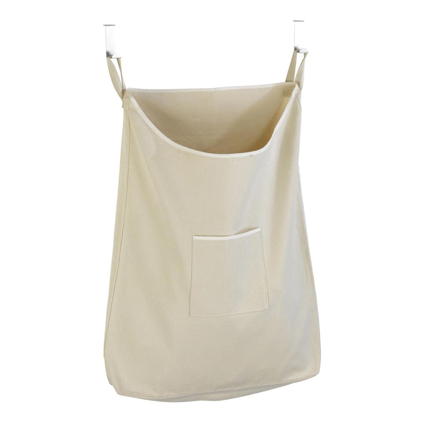 WENKO 62107100 - Cesto porta biancheria CANGURO 52x81 cm beige/argento