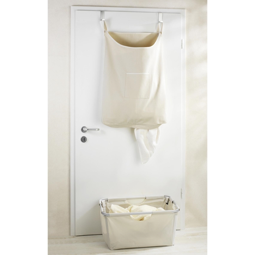 WENKO 62107100 - Cesto porta biancheria CANGURO 52x81 cm beige/argento