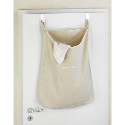 WENKO 62107100 - Cesto porta biancheria CANGURO 52x81 cm beige/argento