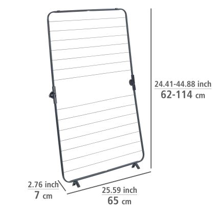 WENKO 63003100 - Stendibiancheria CHAMPION 65x114 cm nero