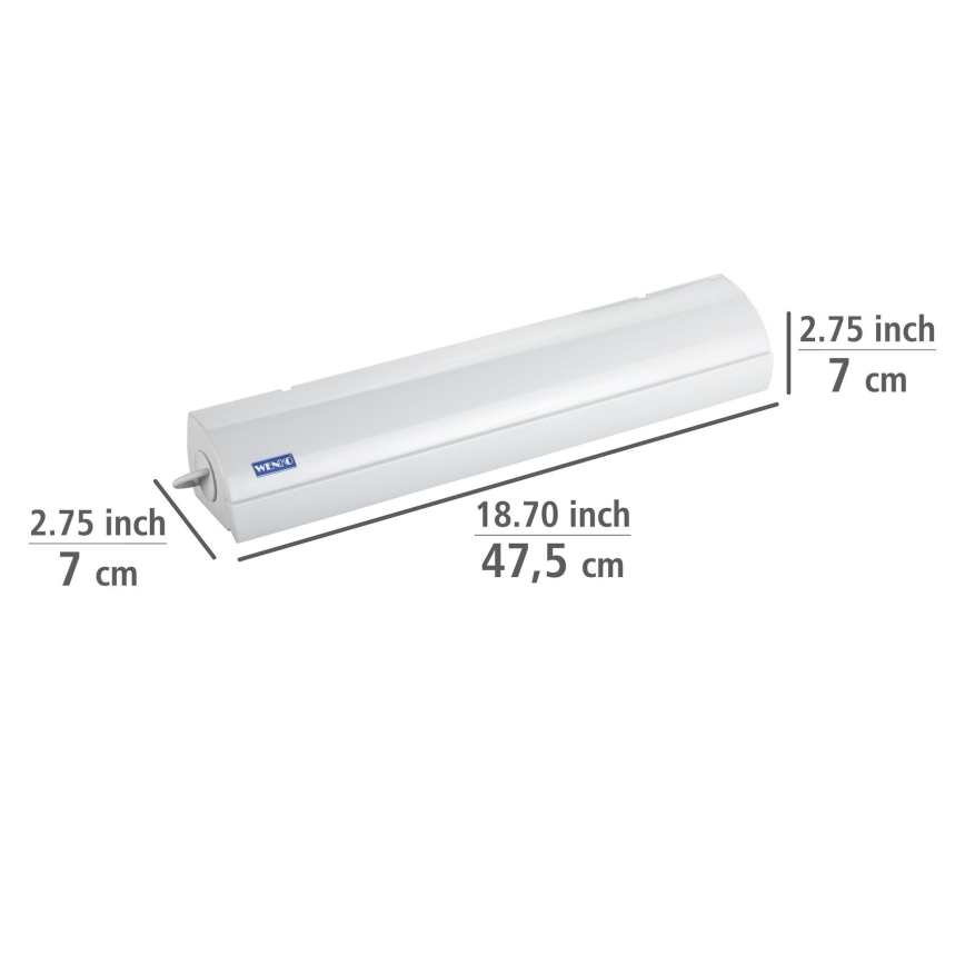 WENKO 63025100 - Portasciugamani 47,5x7 cm bianco