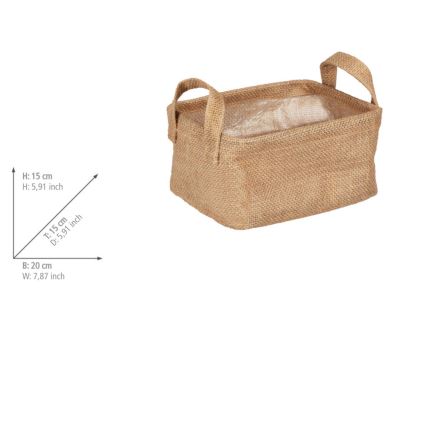WENKO 64470100 - Cestino JUNA 20x15 cm marrone