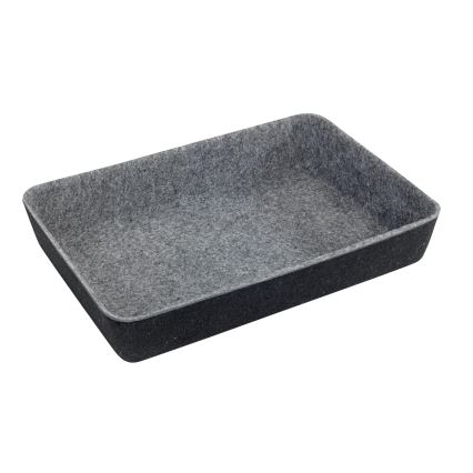 WENKO 64502100 - Organizzatore per cassetti FELT 28,5x20 cm grigio