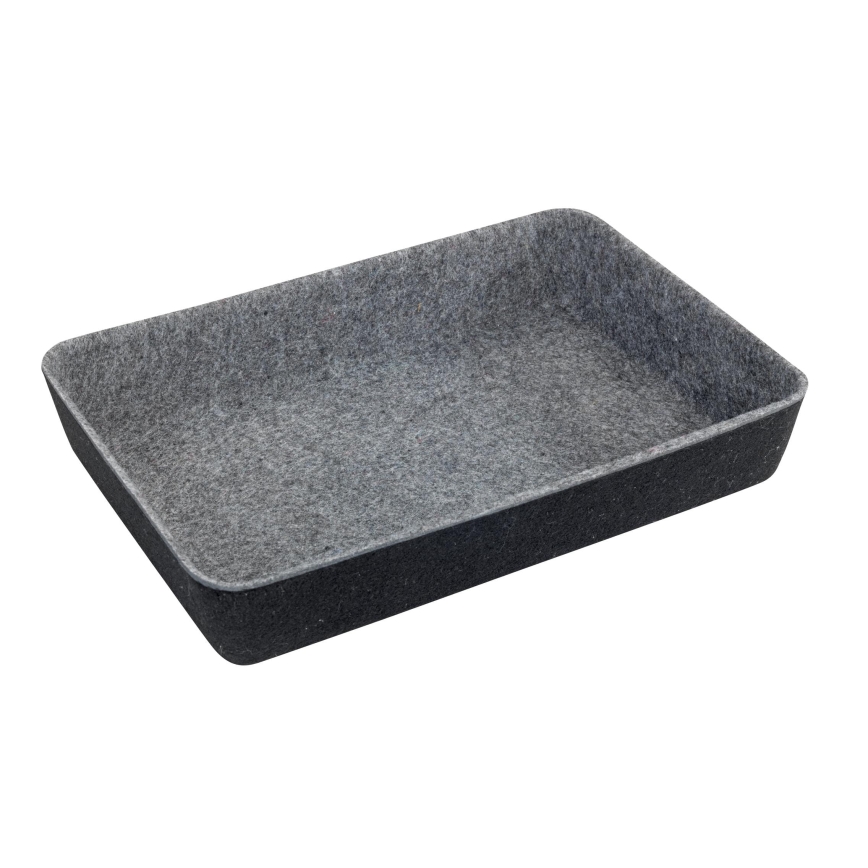 WENKO 64502100 - Organizzatore per cassetti FELT 28,5x20 cm grigio
