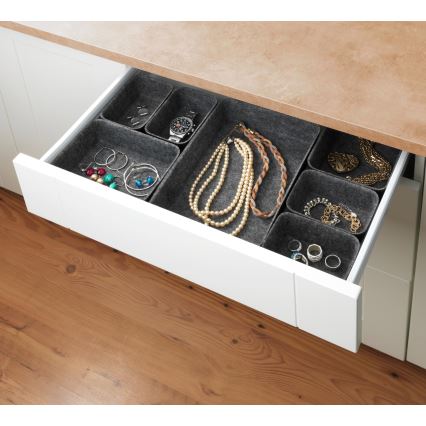 WENKO 64502100 - Organizzatore per cassetto FELT 28,5x20 cm grigio