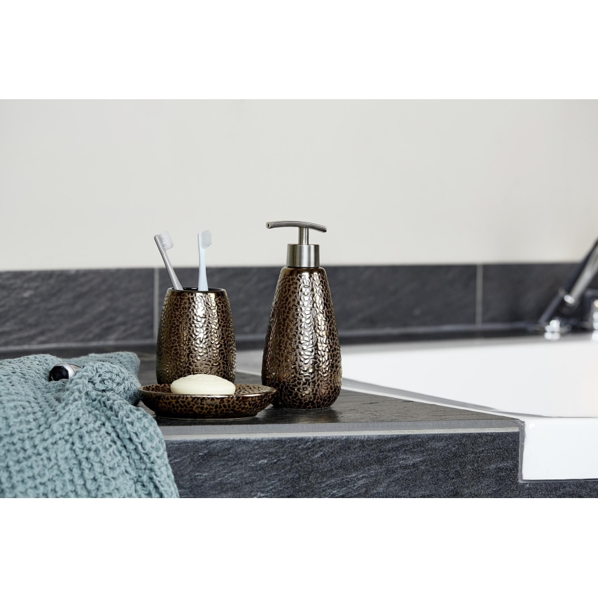 WENKO 69109800 - Set bagno MARRAKESH 12,5x41 cm marrone