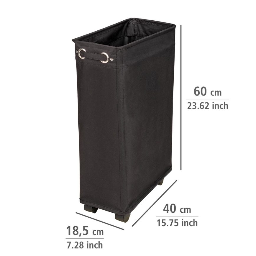 WENKO 69737800 - Cesto per il bucato CORNO 18,5x60 cm nero