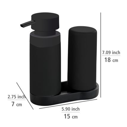 WENKO 69753800 - Organizer EASY SQUEEZ-E 15x18 cm nero