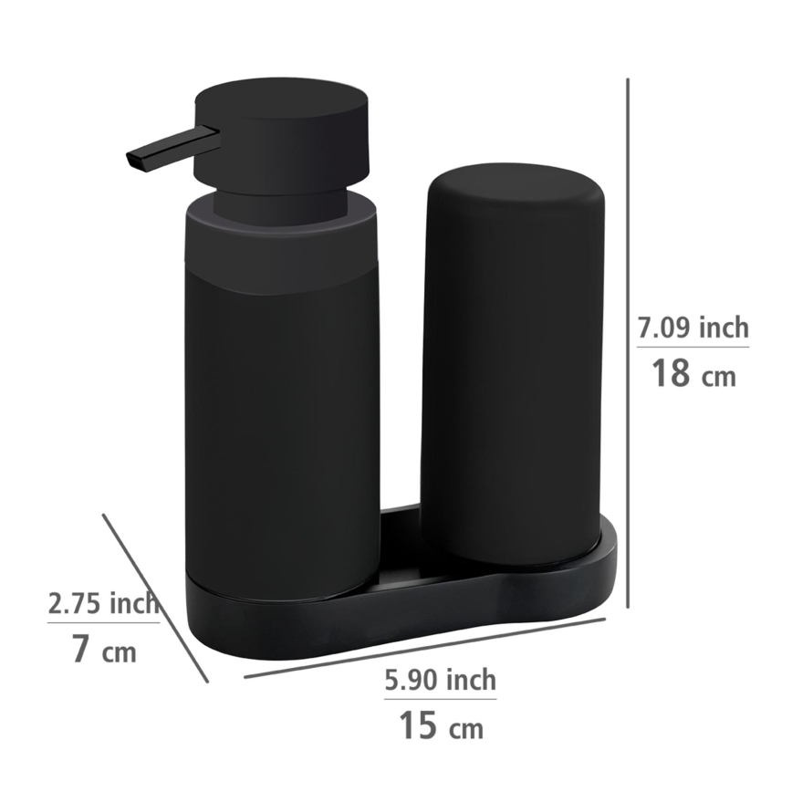 WENKO 69753800 - Organizer EASY SQUEEZ-E 15x18 cm nero