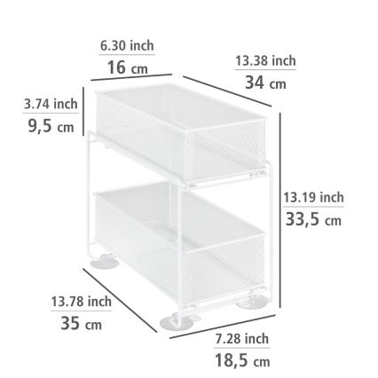 WENKO 69769800 - Supporto GIOMA 35x33,5 cm bianco