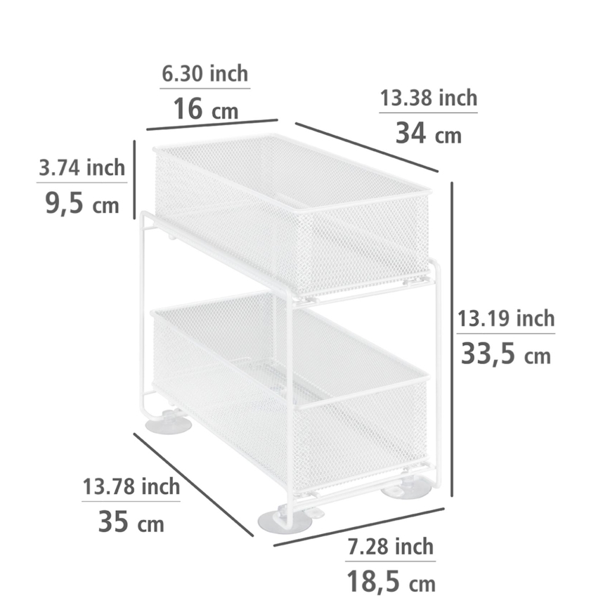 WENKO 69769800 - Supporto GIOMA 35x33,5 cm bianco