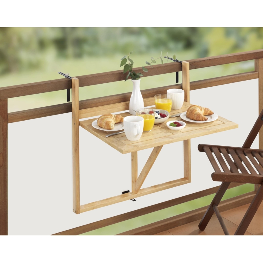 WENKO 69806800 - Tavolo WAIKIKI 64x65 cm bianco/marrone