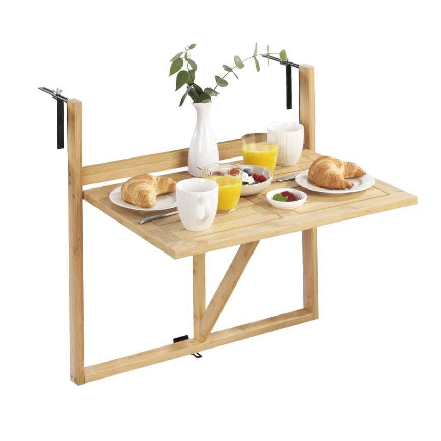 WENKO 69806800 - Tavolo WAIKIKI 64x65 cm bianco/marrone