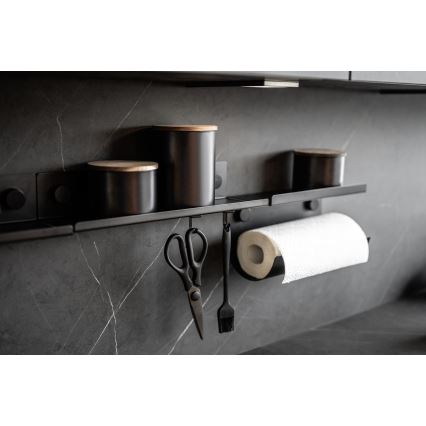 WENKO 71144800 - Porta rotolo JET 30x15 cm nero
