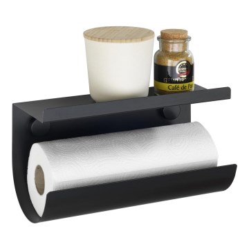 WENKO 71144800 - Portarotolo JET 30x15 cm nero