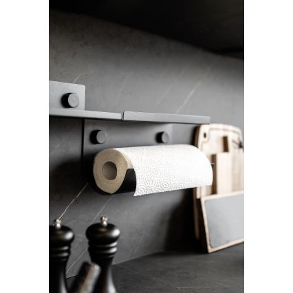 WENKO 71144800 - Portarotolo JET 30x15 cm nero