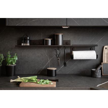 WENKO 71144800 - Portarotolo JET 30x15 cm nero