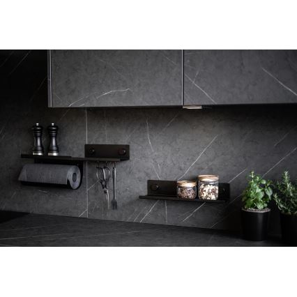 WENKO 71144800 - Portarotolo JET 30x15 cm nero