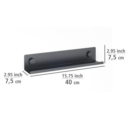 WENKO 71146800 - Barattoli per spezie JET 40x7,5 cm nero