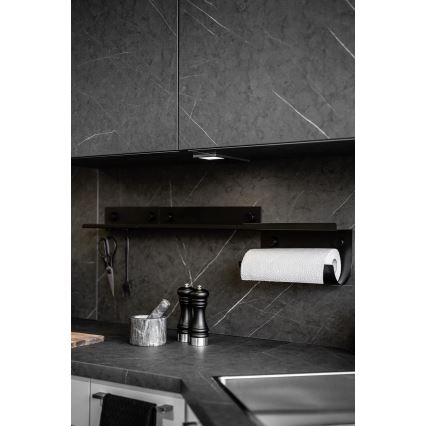 WENKO 71147800 - Mensola JET 25 x 7,5 cm nera