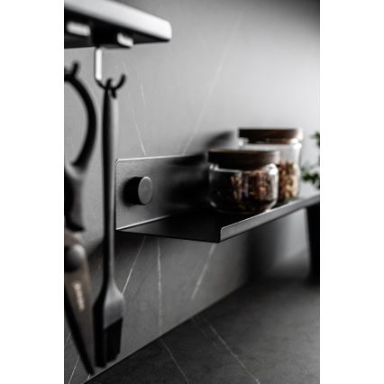 WENKO 71147800 - Mensola JET 25 x 7,5 cm nera
