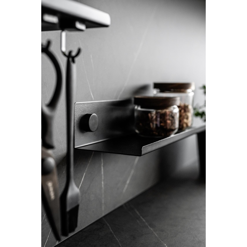 WENKO 71147800 - Mensola JET 25 x 7,5 cm nera