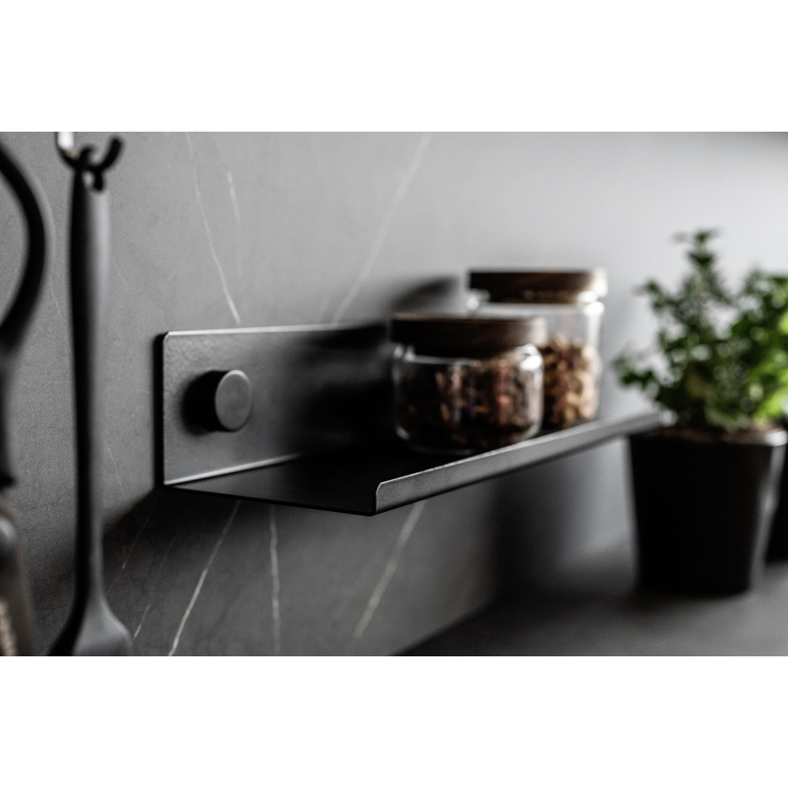 WENKO 71147800 - Mensola JET 25x7,5 cm nera