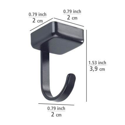 WENKO 71149800 - Ganci JET 2,2x3,9 cm nero/argento