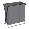 WENKO 71297800 - Cesto porta biancheria TRIO 69x76 cm grigio/nero