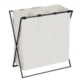 WENKO 71298800 - Cesto portabiancheria TRIO 69x76 cm crema/nero