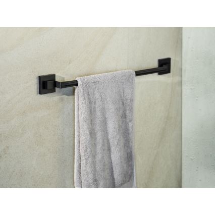 WENKO 71445800 - Barra porta asciugamani VACUUM-LOC QUADRO ED 60,5x6 cm nera