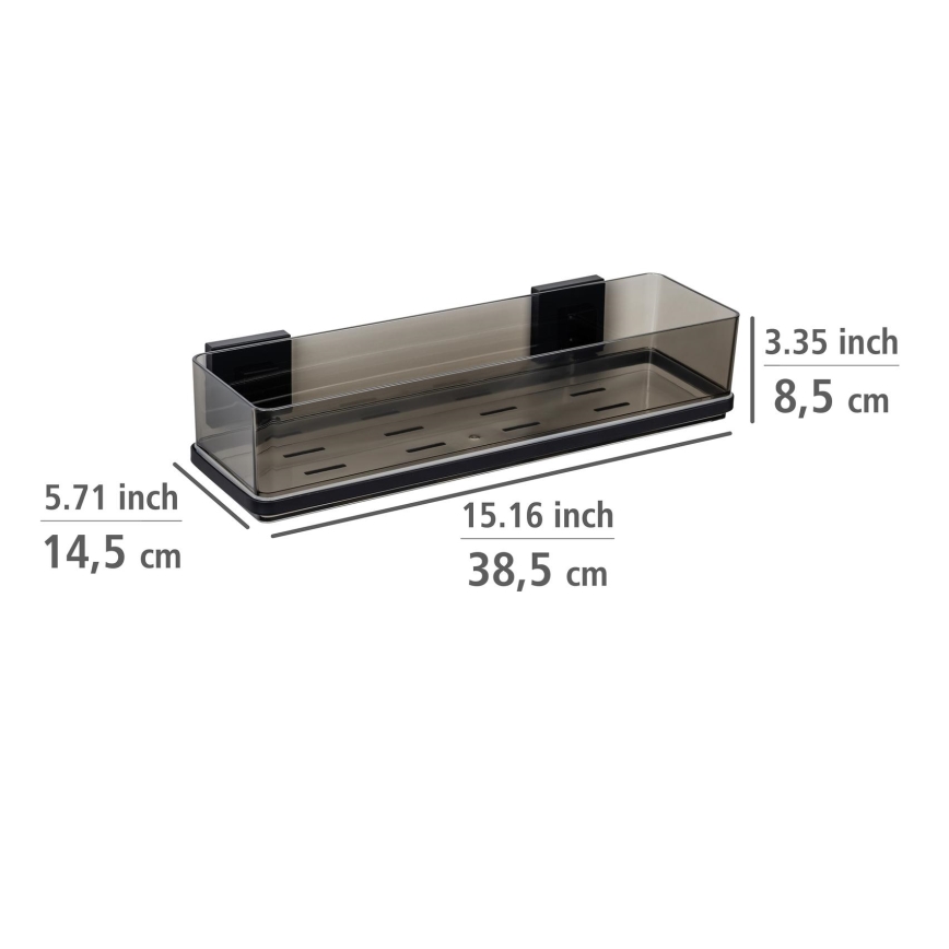 WENKO 71446800 - Mensola VACUUM-LOC QUADRO ED 38,5x14,5 cm nera