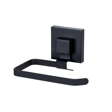 WENKO 71447800 - Porta rotolo per carta igienica VACUUM-LOC QUADRO ED 14x11 cm nero
