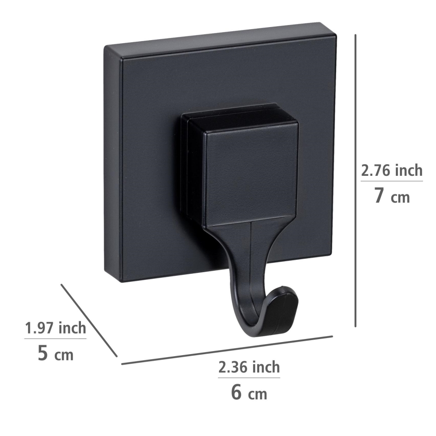 WENKO 71448800 - Gancio VACUUM-LOC QUADRO ED 6x7 cm nero