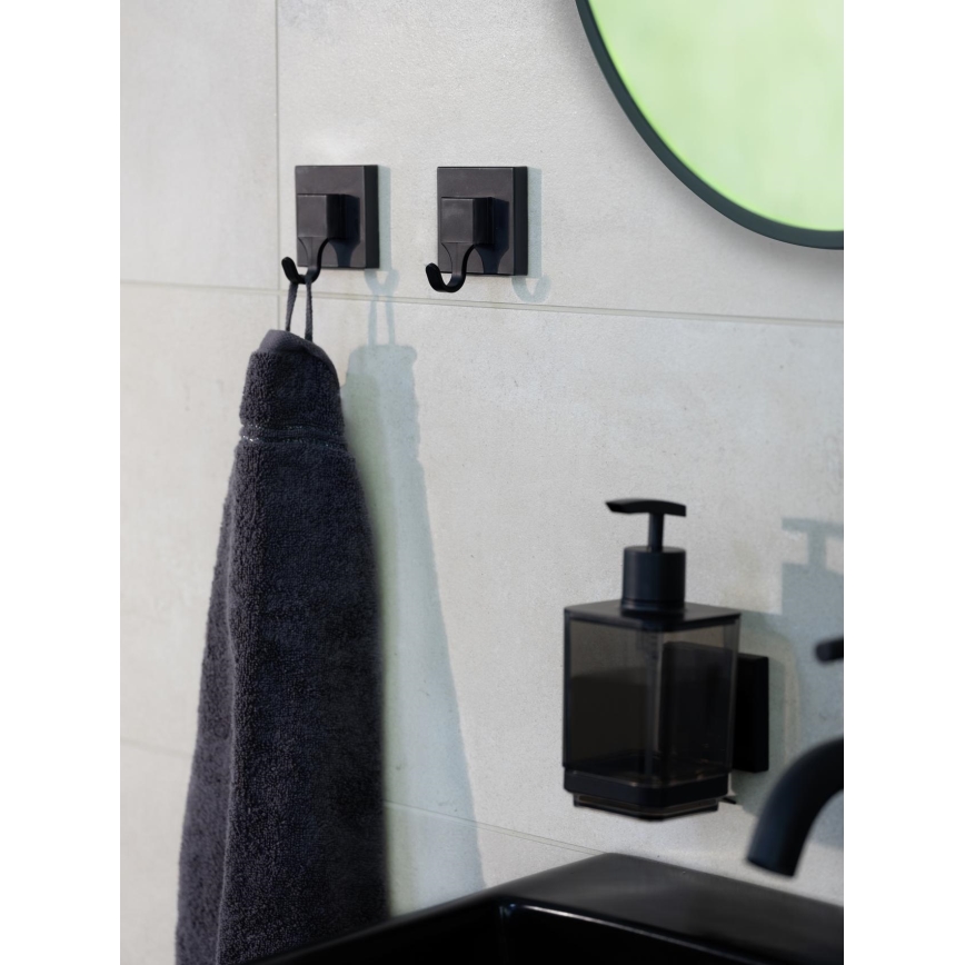 WENKO 71448800 - Gancio VACUUM-LOC QUADRO ED 6x7 cm nero