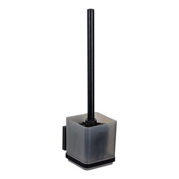WENKO 71450800 - Set WC VACUUM-LOC QUADRO ED 9,5x37 cm nero