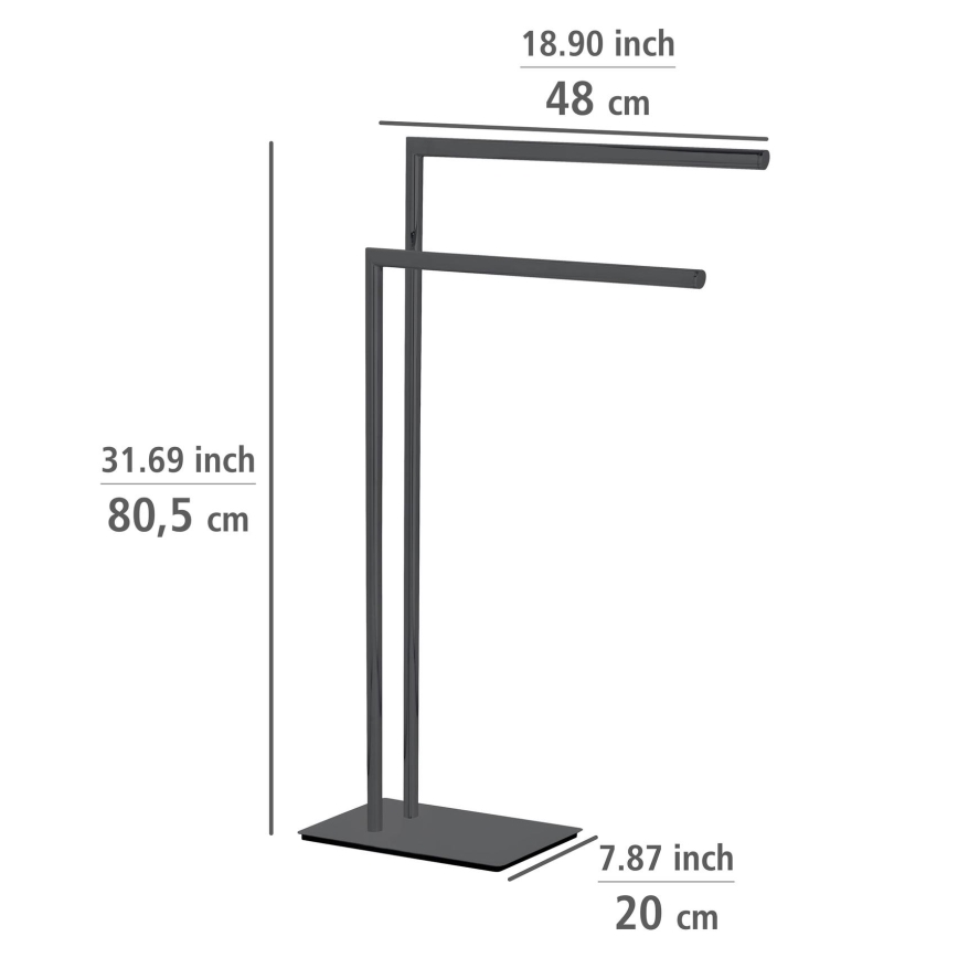 WENKO 71555800 - Porta asciugamani RECCO 48x80,5 cm nero